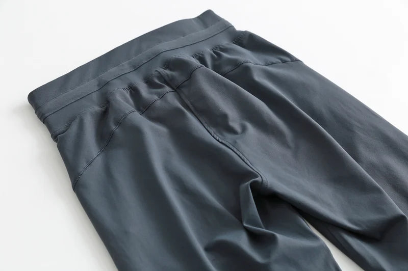 Stretch Fabric Workout Sport Joggers Pants Women Waist Drawstring Fitness Running Sweatpants with Two Side Pockets
