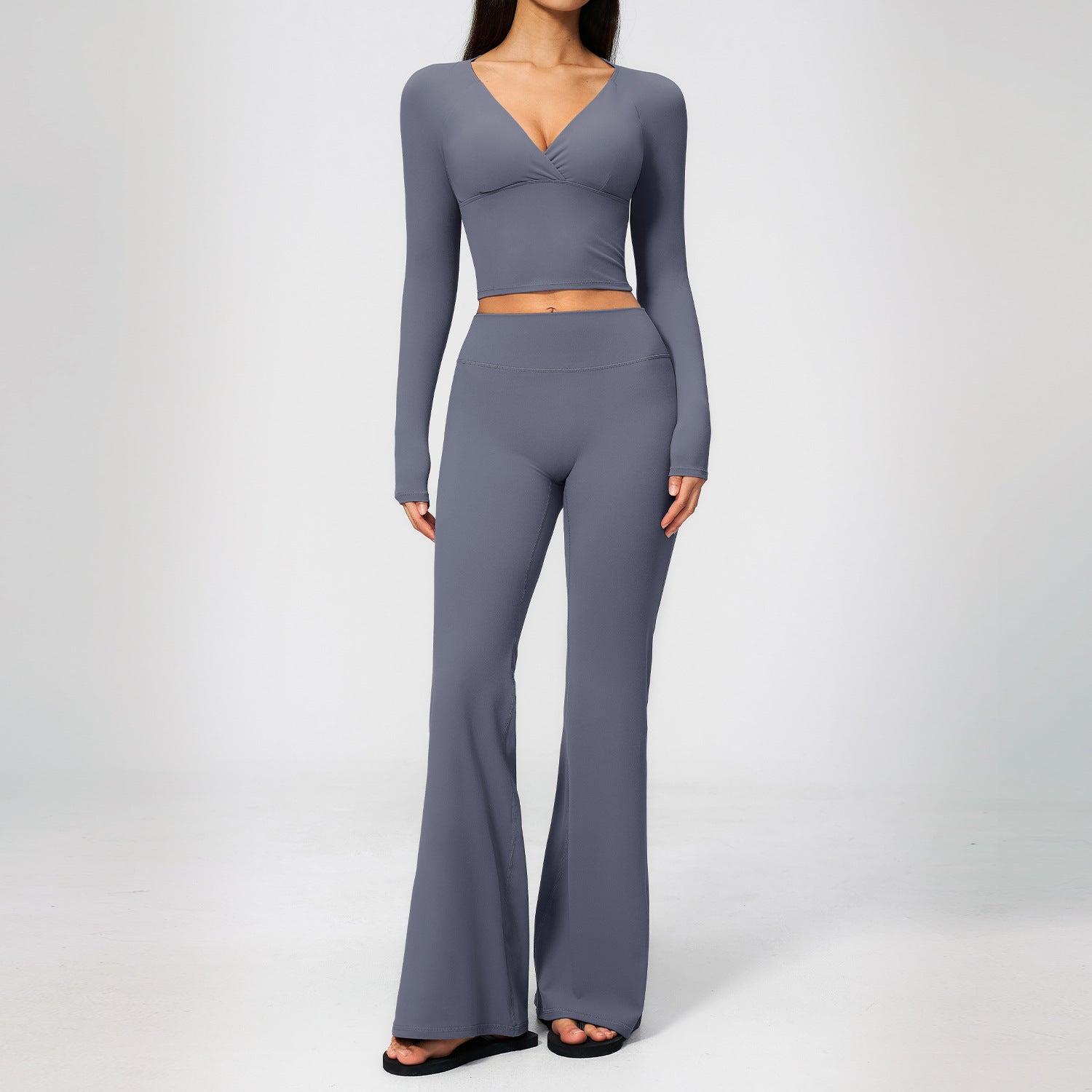 Creamy Yoga Outfit Set for Women, Quick-Dry Fitness Wear, High-Waisted Sports Suit for Outdoor Leisure and Running