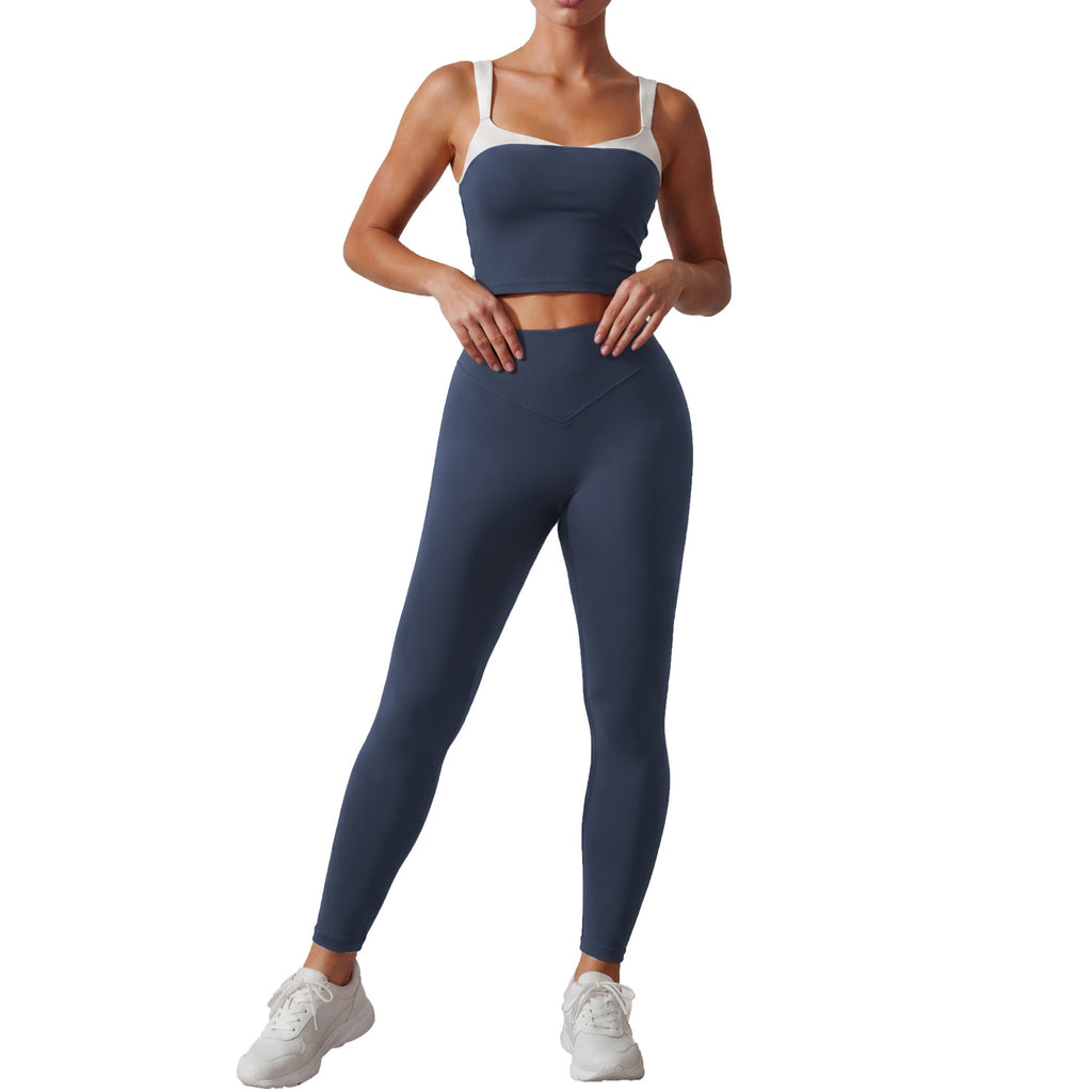 Summer Fitness Yoga Suit Set for Women, Quick-Dry Running High-Waisted Butt-Lifting Shaping Workout Wear