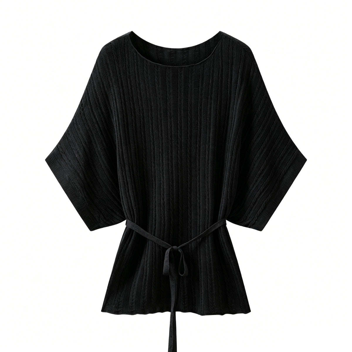 Elegant Tencel Linen Bat Bat Shirt Commuter Style Top
