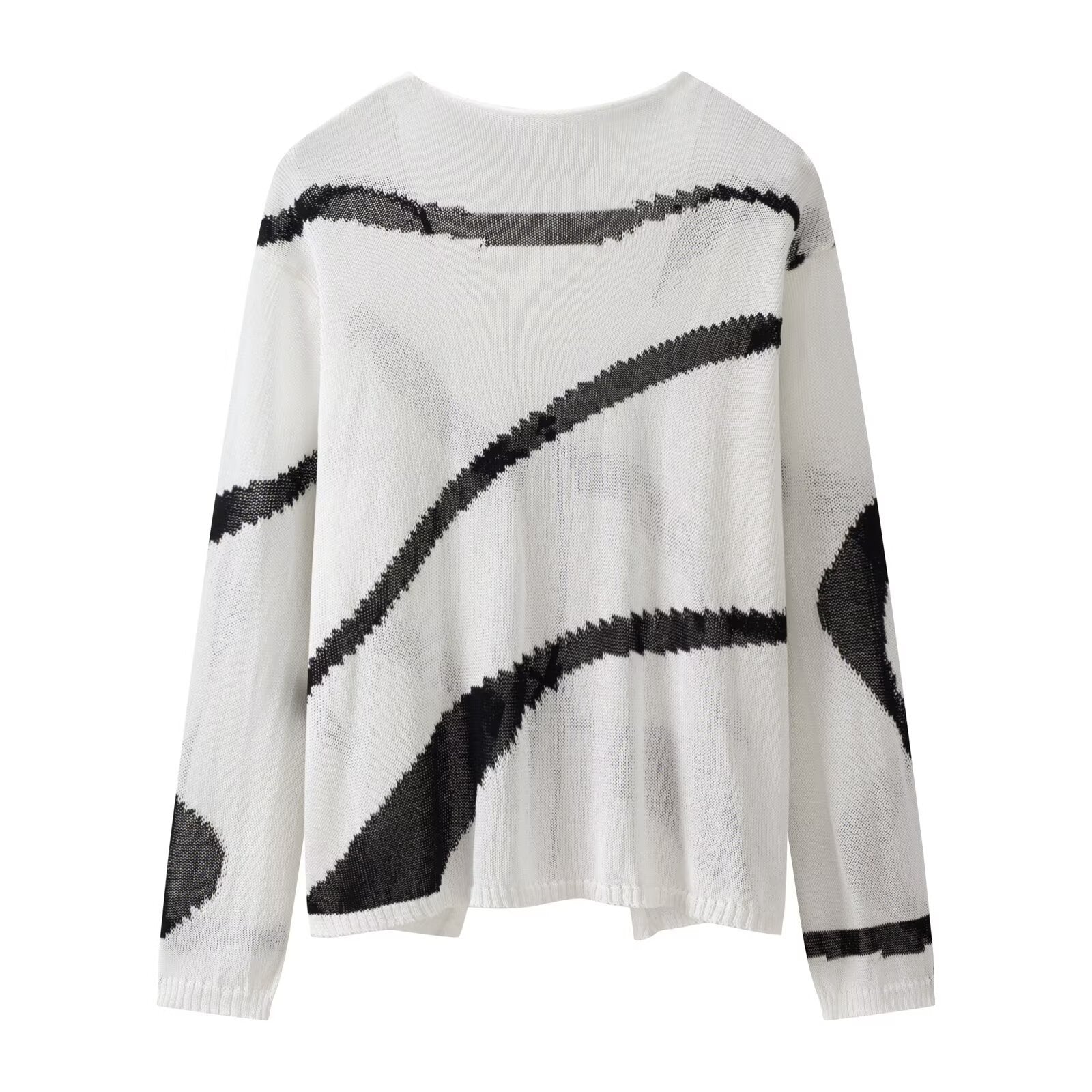 Thin knit cardigan with diagonal straps