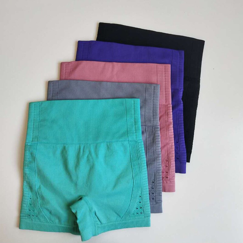 Energy Seamless Shorts Women High Waist Fitness Workout Yoga Shorts Push Up Hip Super Stretchy