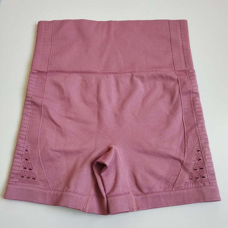 Energy Seamless Shorts Women High Waist Fitness Workout Yoga Shorts Push Up Hip Super Stretchy
