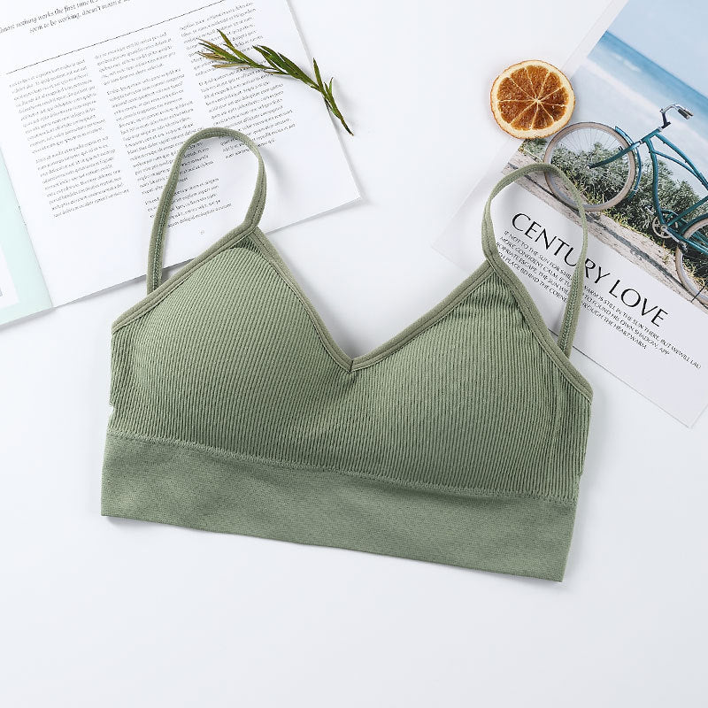 Women Tank Crop Tops Seamless Underwear Beauty Back Sports Lingerie Padded Cropped Female Crop Tops