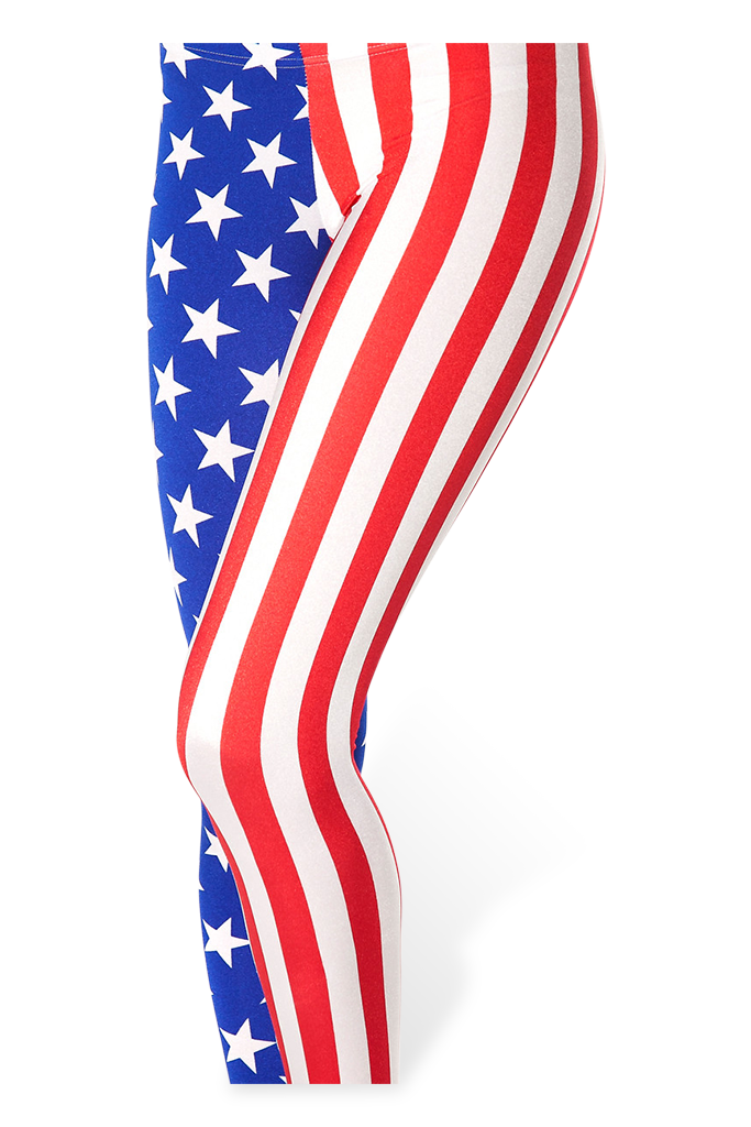 Full Length Fitness Leggings American Flag Print Women Workout Pants 2xL 3xl 4XL Plus Size Leggins For Girls
