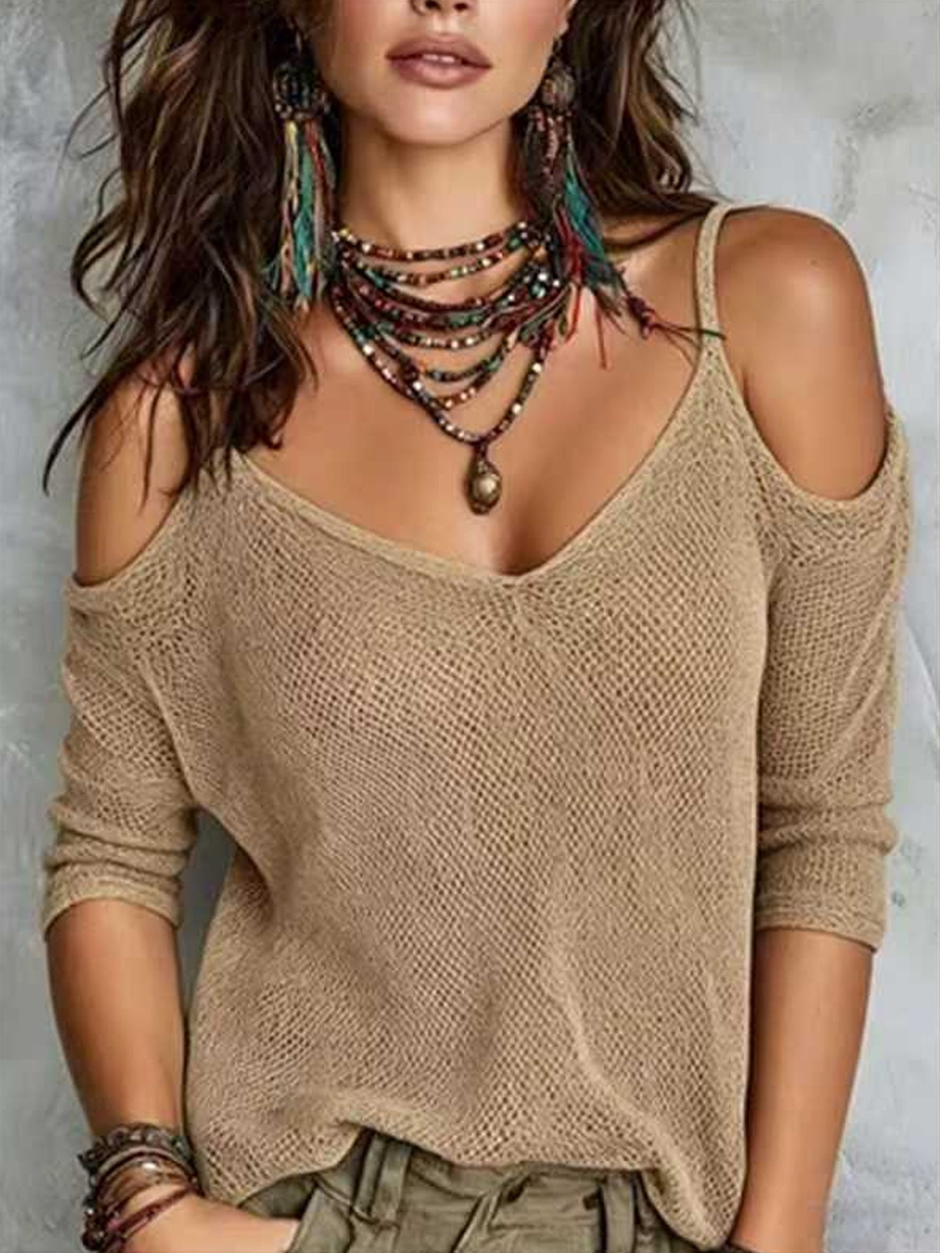 Fashionable Summer Solid Color Sleeveless Knit Top for Women Casual Shoulder-Baring Design, Lightweight and Breathable, Perfect for Everyday Wear