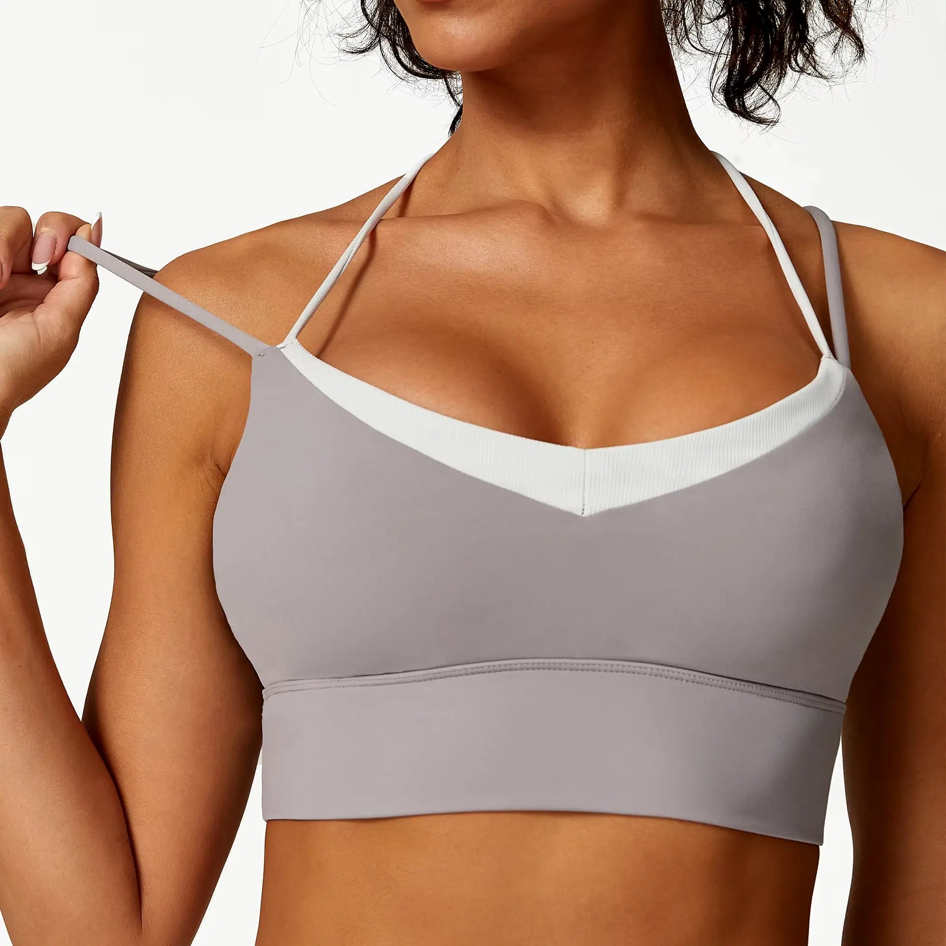 Contour Flex Two-Tone Sports Bra for Women – Medium Support Workout & Gym Bra