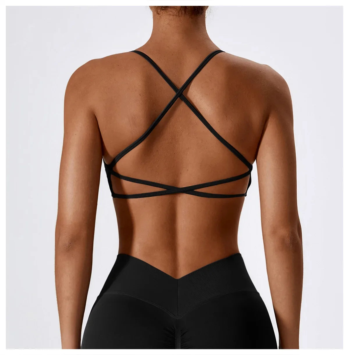 Women Cross Strap Sports Bra Women Push Up Sport Bra Yoga Gym Crop Top Brassiere Fitness Top Seamless Sport Bra Breathable Bras