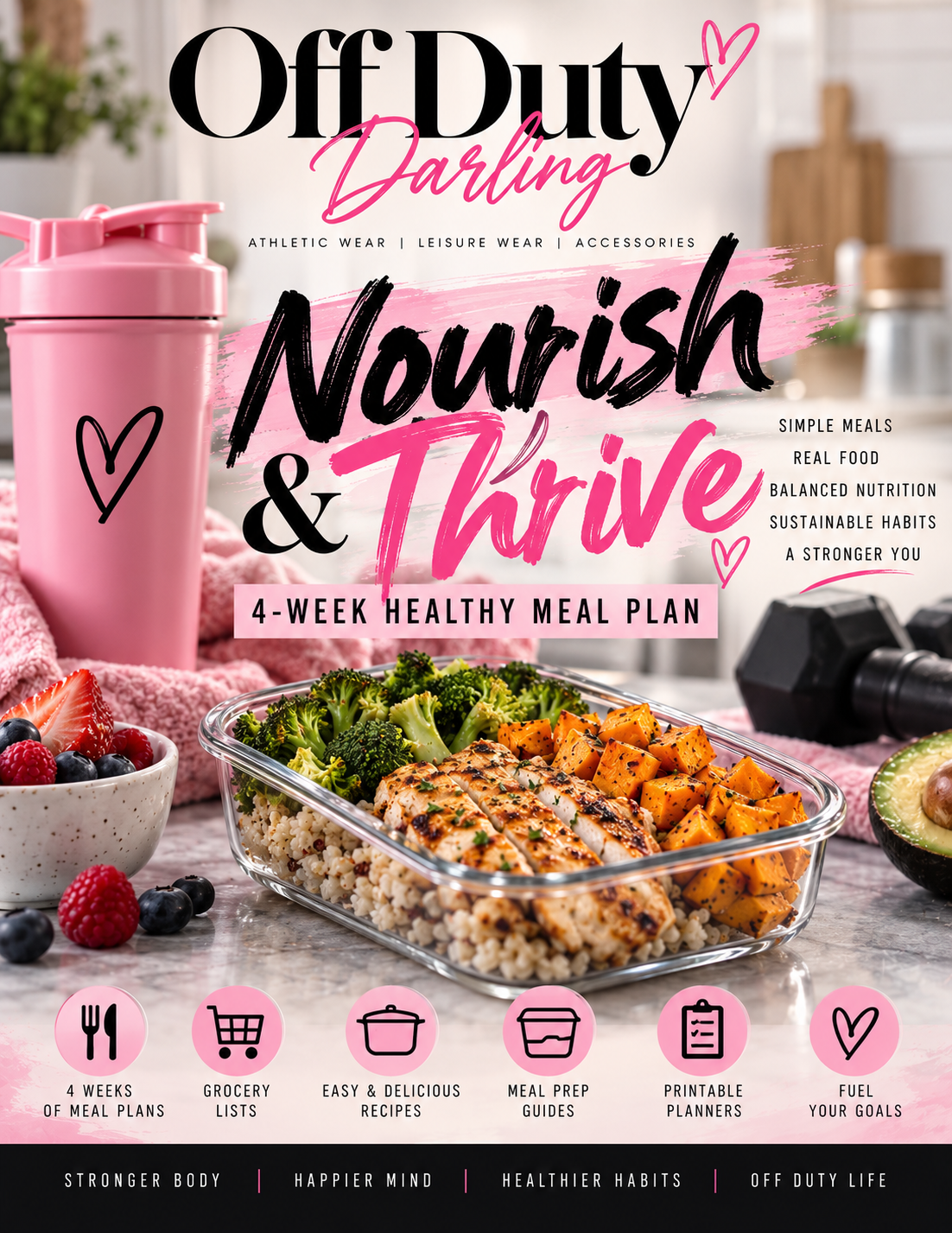 Nourish & Thrive: 4-Week Healthy Meal Plan + Prep Guide (PDF)