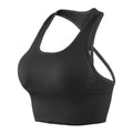 Purple Ribbed Mesh Shockproof Sports Bra